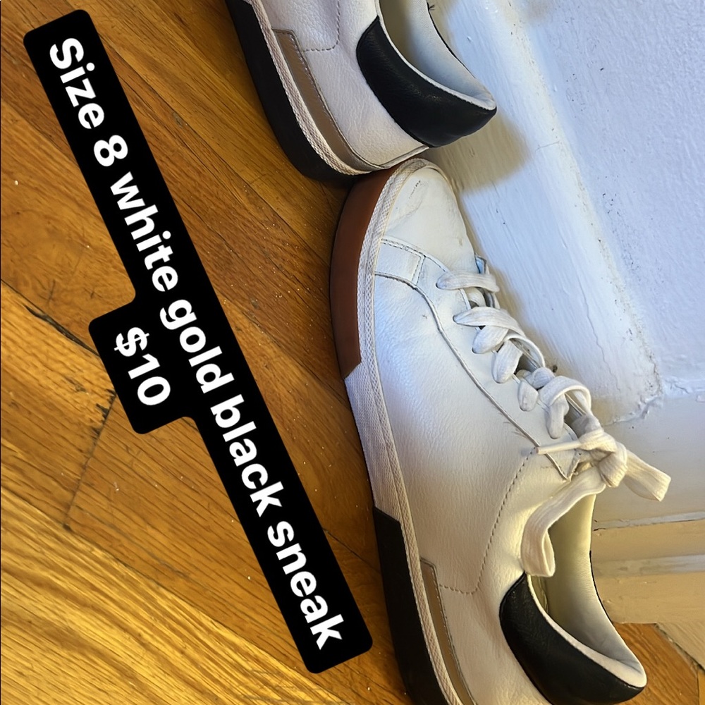 White gold and black sneaker
